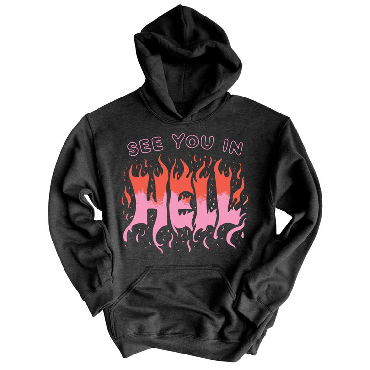 See You In Hell Graphic Hoodie - Charcoal Heather
