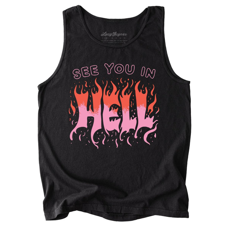 See You In Hell Comfort Colors Graphic Tank Top
