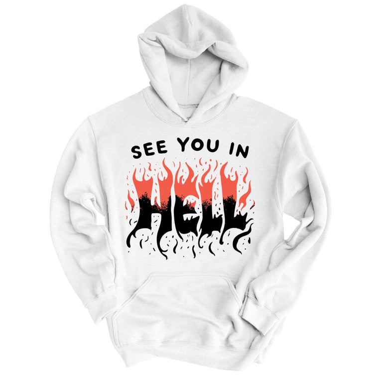 See You In Hell Graphic Hoodie - White