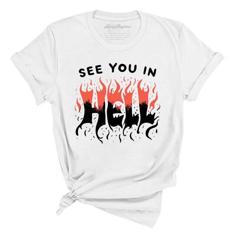 See You In Hell Graphic Tee - White