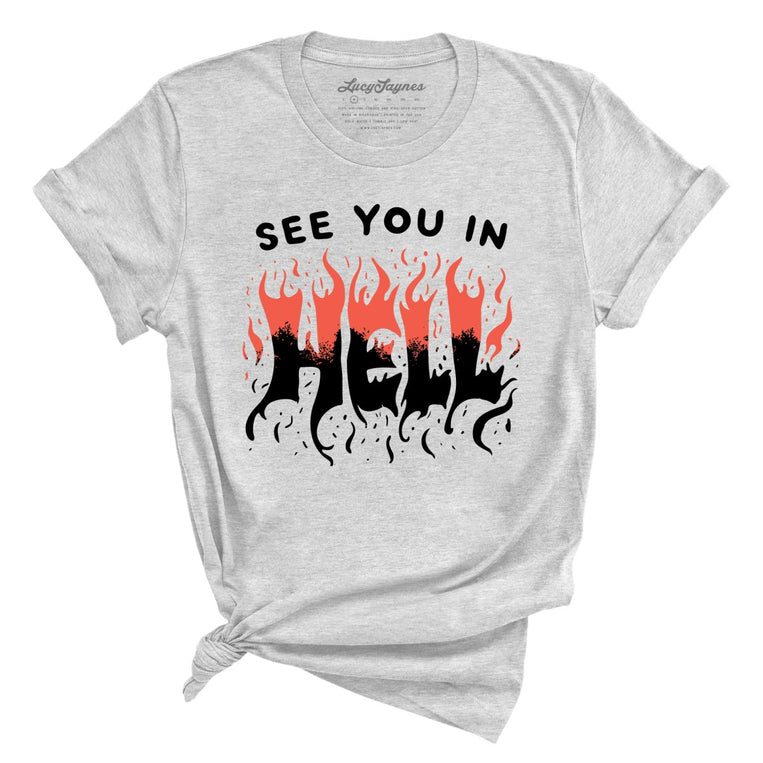 See You In Hell Graphic Tee - Athletic Heather