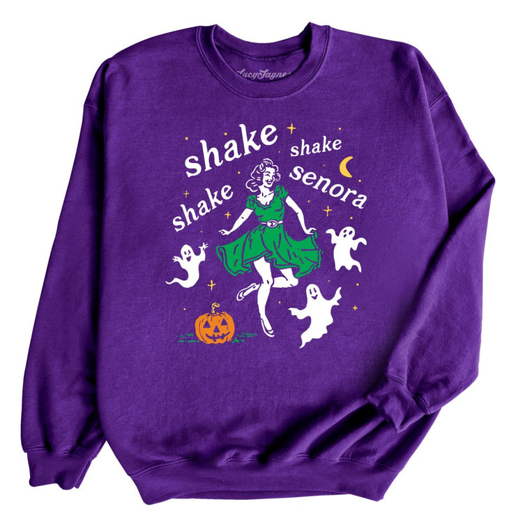 Shake Shake Shake Senora Graphic Sweatshirt - Purple