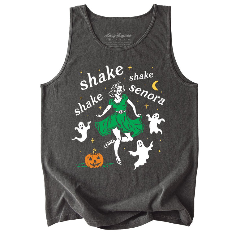 Shake Shake Shake Senora Comfort Colors Graphic Tank Top - Pepper