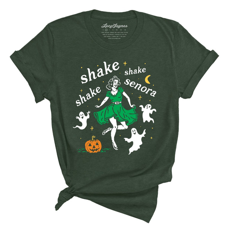 Shake Shake Shake Senora Graphic Tee - Heather Forest