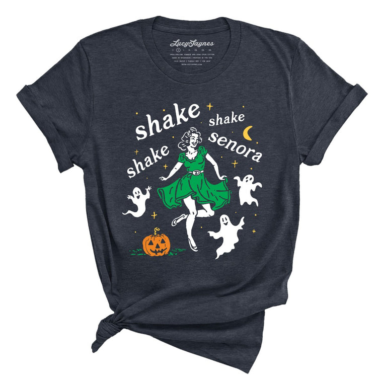 Shake Shake Shake Senora Graphic Tee - Heather Midnight Navy