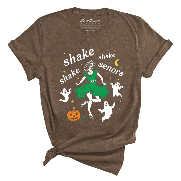 Shake Shake Shake Senora Graphic Tee - Heather Brown