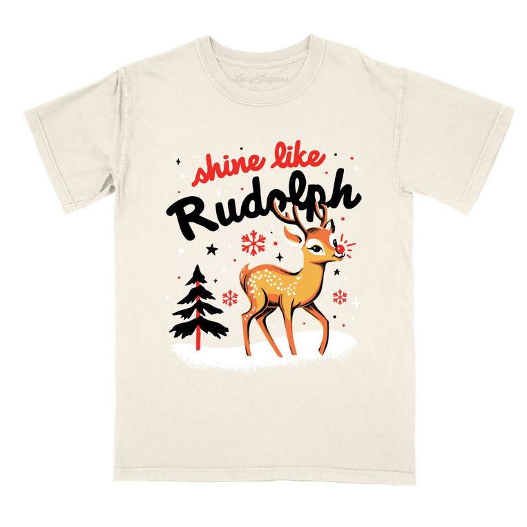 Shine Like Rudolph Comfort Colors Graphic Tee