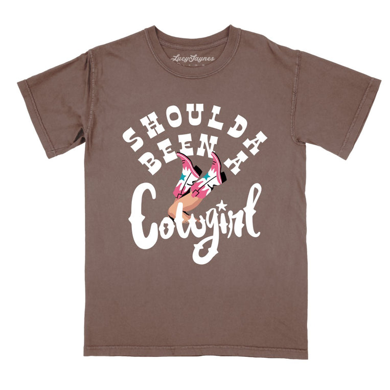 Should of Been a Cowgirl Comfort Colors Graphic Tee