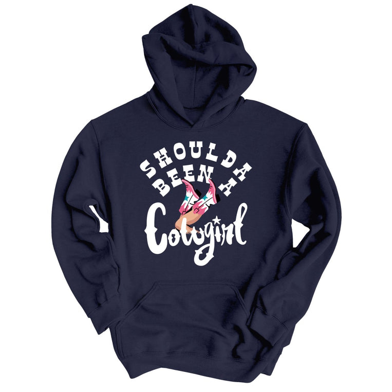 Should of Been a Cowgirl Graphic Hoodie - Classic Navy