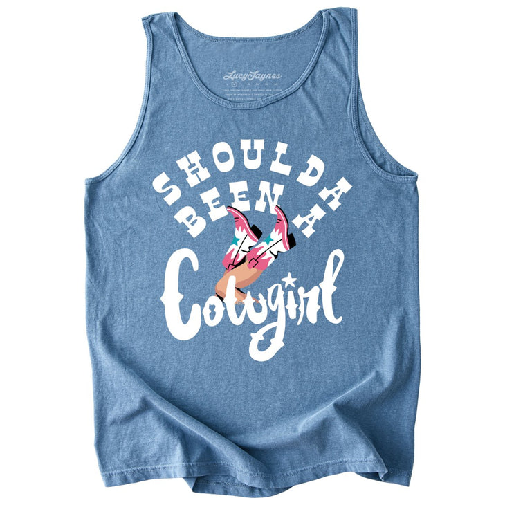 Should of Been a Cowgirl Comfort Colors Tank Top