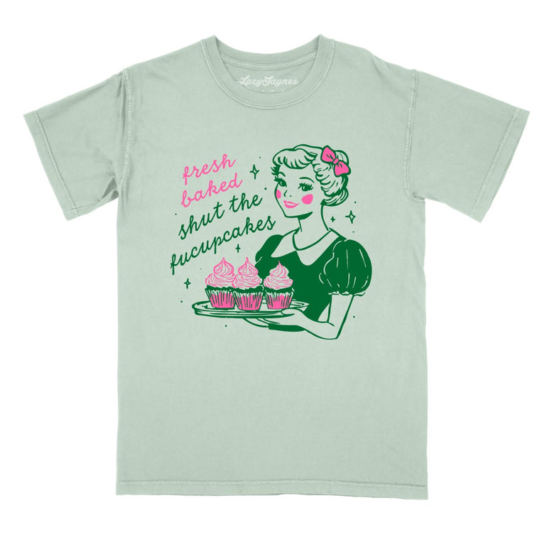 Shut The Fucupcakes Comfort Colors Graphic Tee - Bay