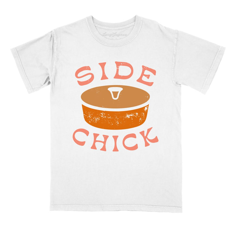 Side Chick Comfort Colors Graphic Tee - White