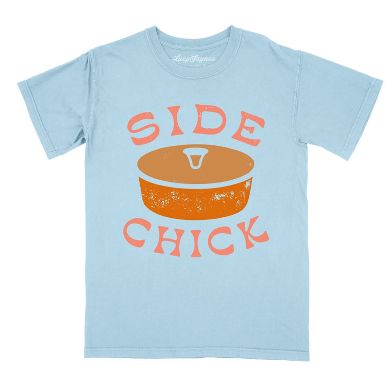 Side Chick Comfort Colors Graphic Tee - Chambray