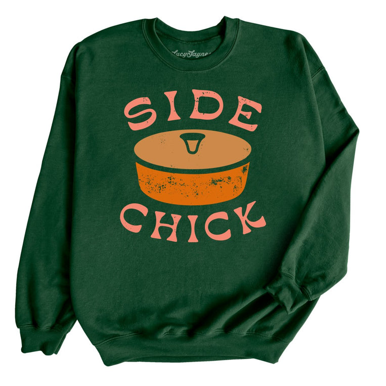 Side Chick Graphic Sweatshirt - Forest