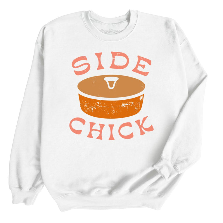 Side Chick Graphic Sweatshirt - White