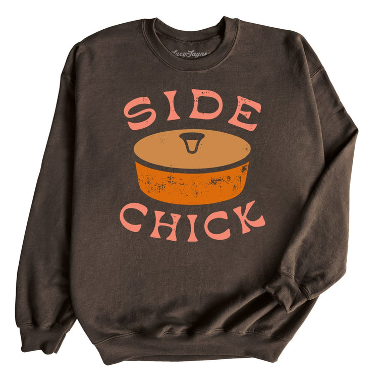 Side Chick Graphic Sweatshirt - Dark Chocolate