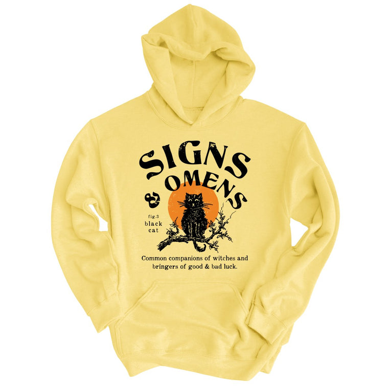 Signs & Omens Graphic Hoodie - Light Yellow