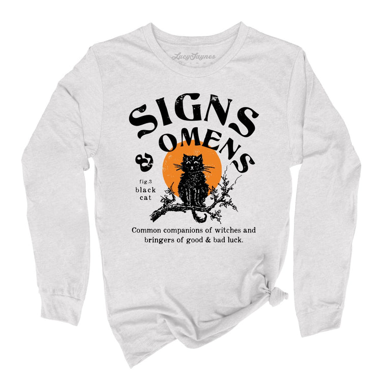 Signs & Omens Graphic Long Sleeve Tee - Ash