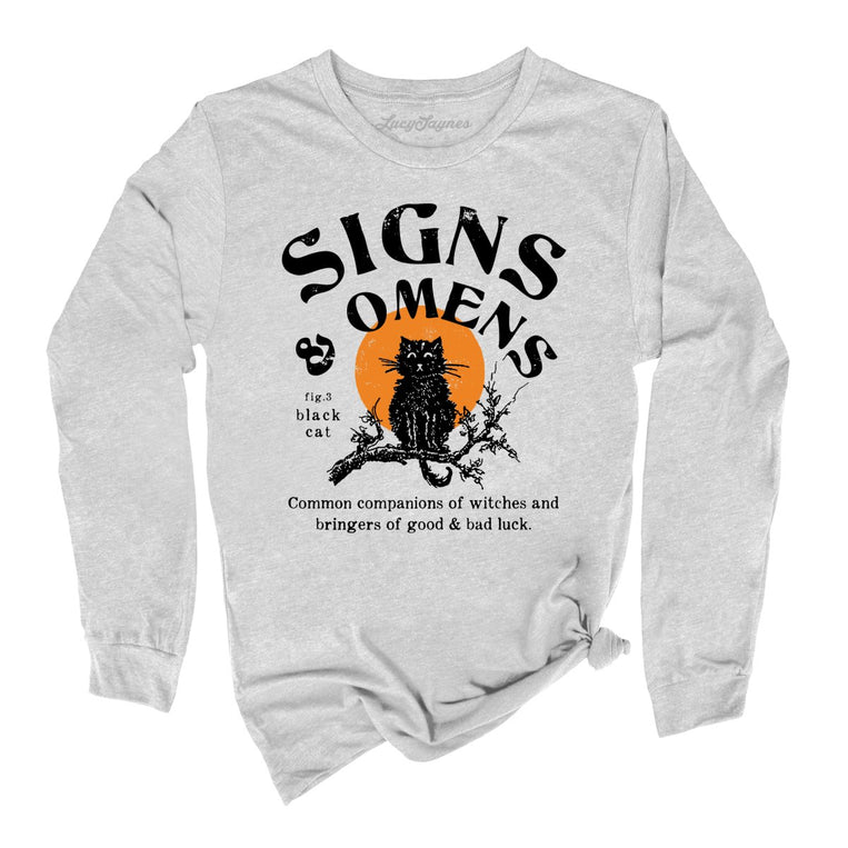 Signs & Omens Graphic Long Sleeve Tee - Athletic Heather