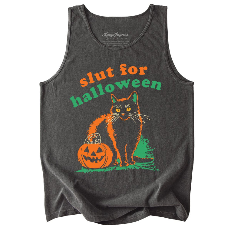 Slut For Halloween Comfort Colors Graphic Tank Top - Pepper