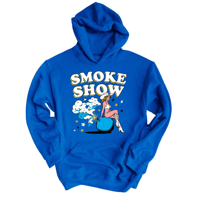 Smoke Show Babe Graphic Hoodie - Royal
