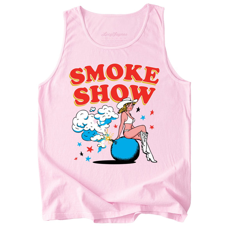 Smoke Show Babe Comfort Colors Graphic Tank Top - Blossom