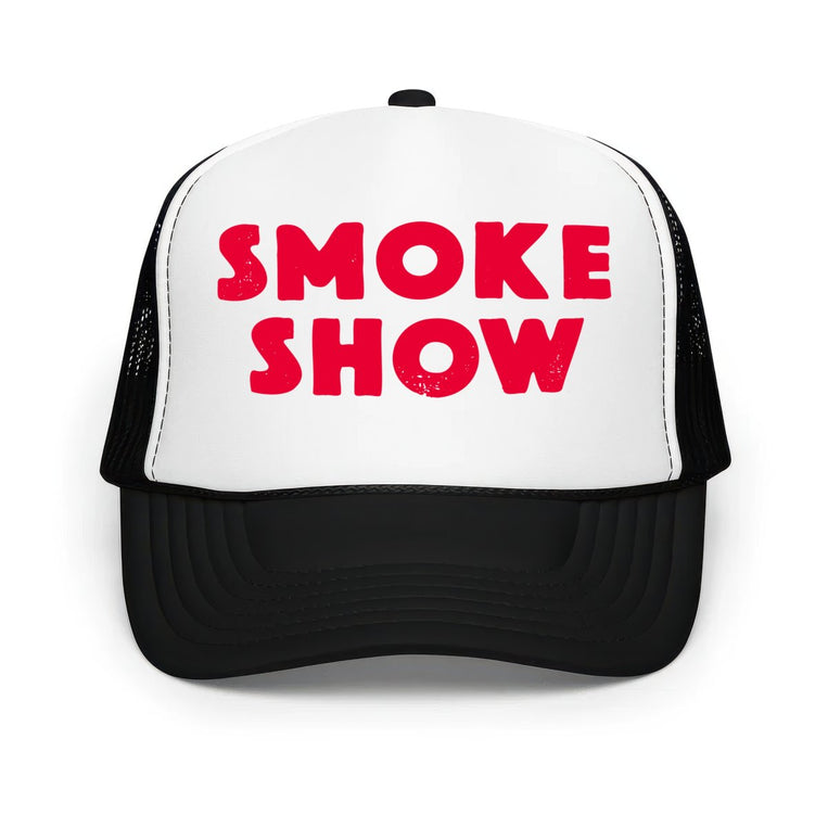 Smoke Show Classic Foam Trucker Hat - Black/White/Black
