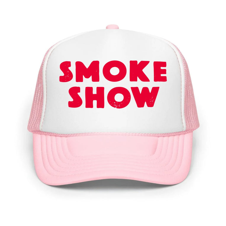 Smoke Show Classic Foam Trucker Hat - Light Pink/White/Light Pink