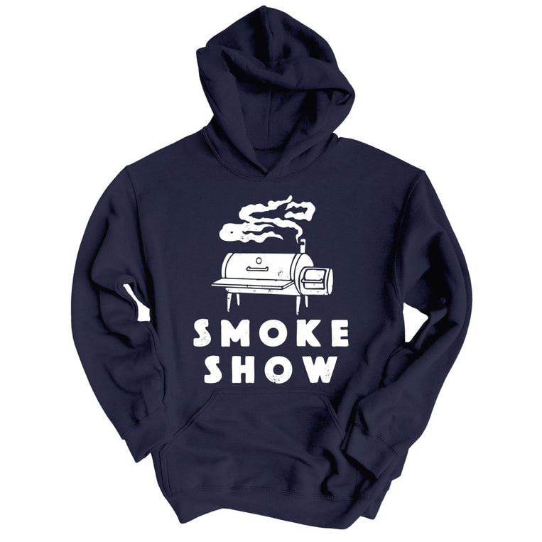 Smoke Show Grill Graphic Hoodie - Classic Navy
