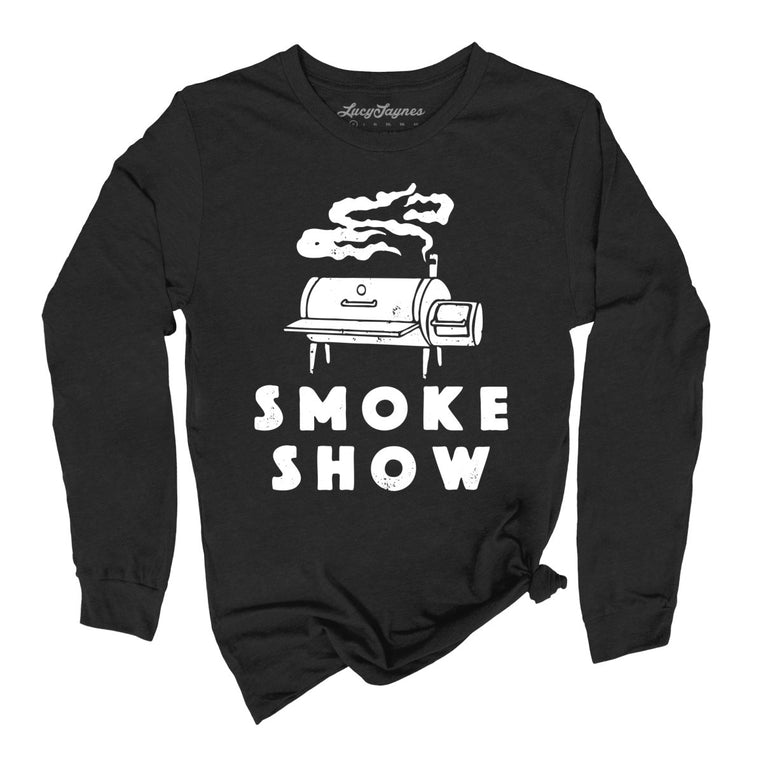 Smoke Show Grill Graphic Long Sleeve Tee - Black