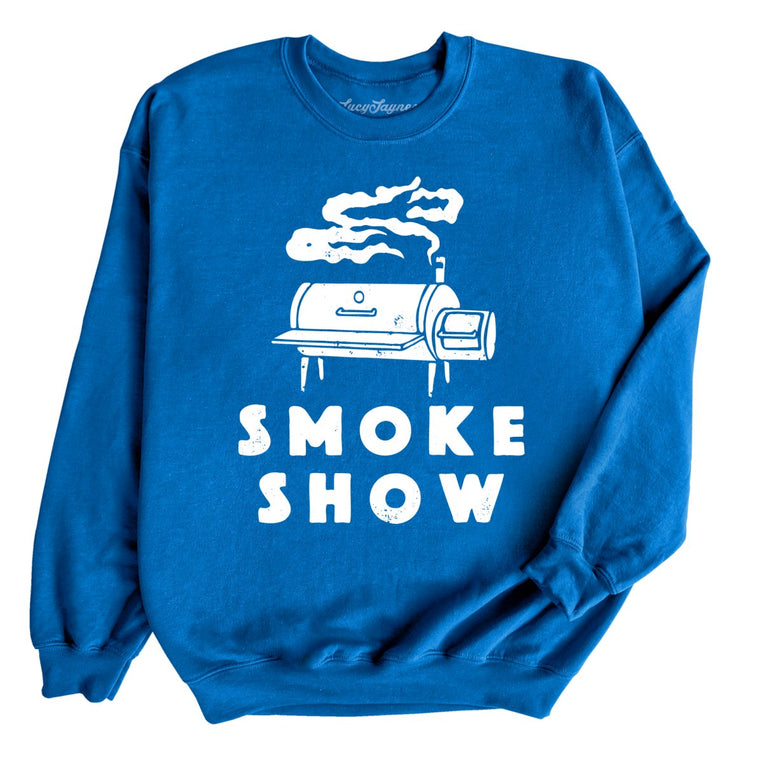 Smoke Show Grill Graphic Sweatshirt - Royal
