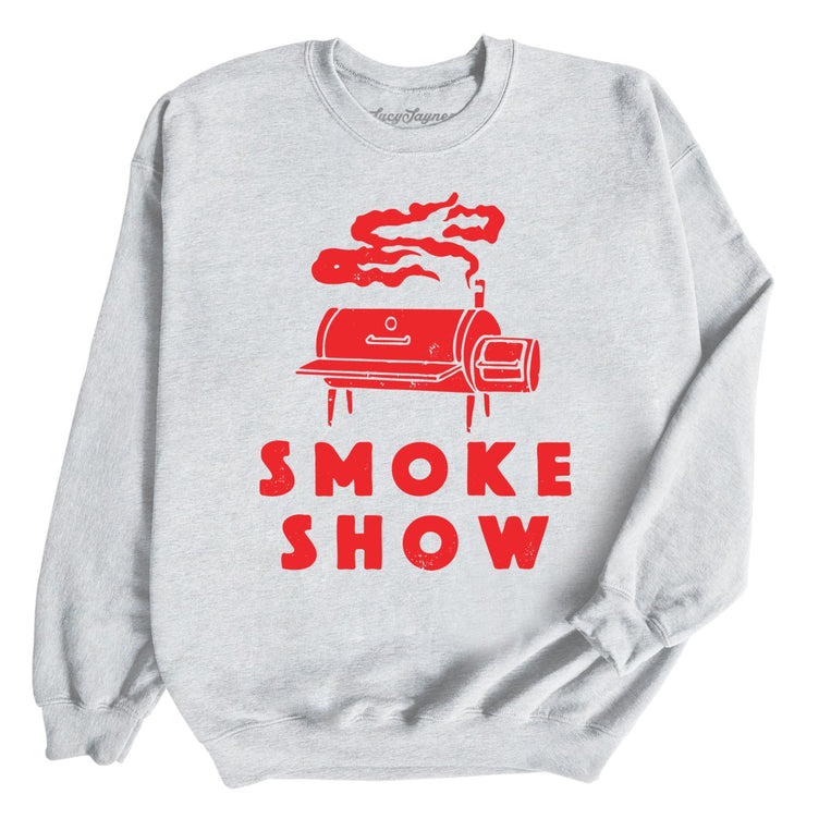 Smoke Show Grill Graphic Sweatshirt - Ash