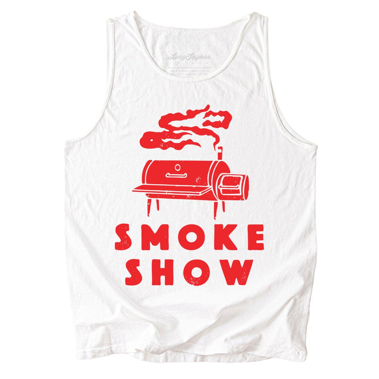 Smoke Show Grill Comfort Colors Graphic Tank Top - White