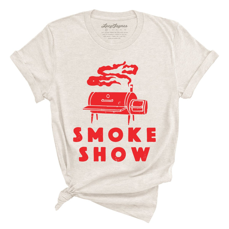 Smoke Show Grill Graphic Tee - Heather Dust