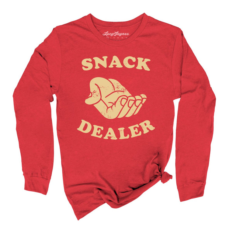 Snack Dealer Graphic Long Sleeve Tee - Red