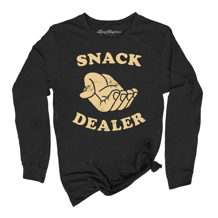 Snack Dealer Graphic Long Sleeve Tee - Black