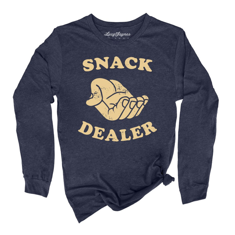 Snack Dealer Graphic Long Sleeve Tee - Heather Navy