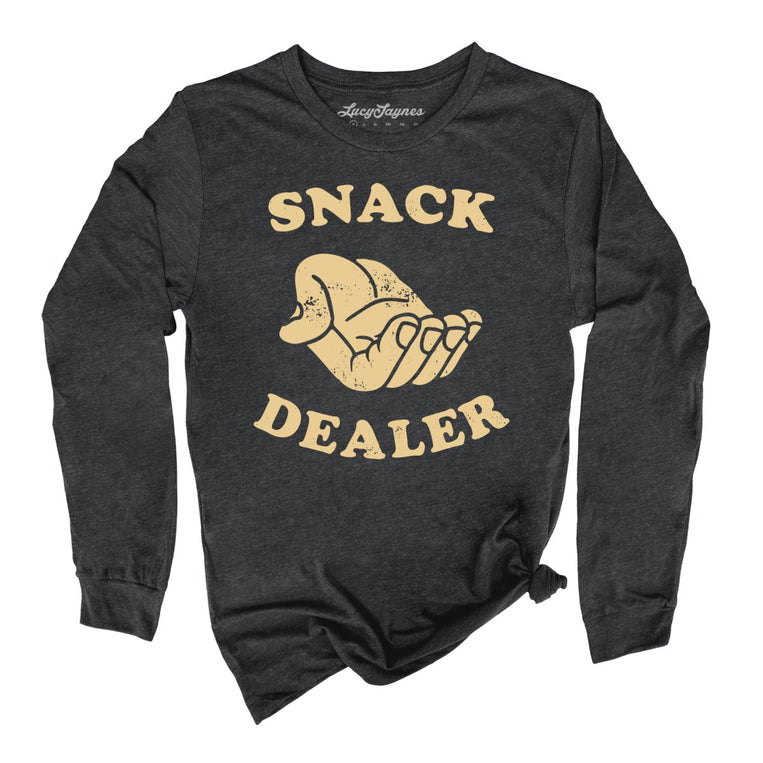Snack Dealer Graphic Long Sleeve Tee - Dark Grey Heather