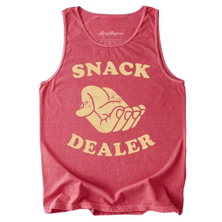Snack Dealer Comfort Colors Graphic Tank Top - Crimson