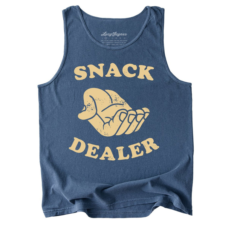 Snack Dealer Comfort Colors Graphic Tank Top - Denim