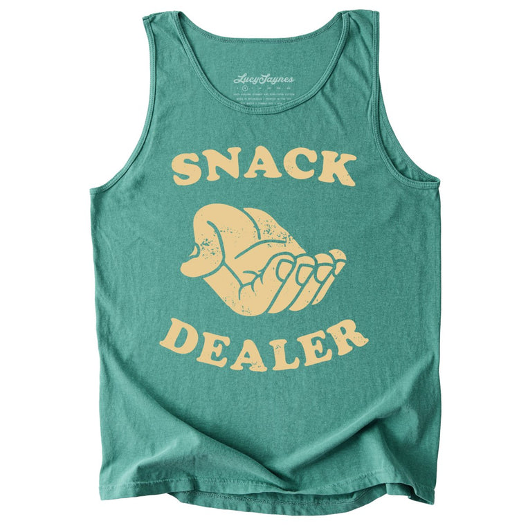 Snack Dealer Comfort Colors Graphic Tank Top - Light Green