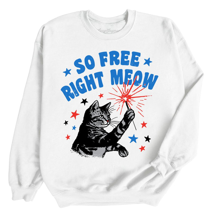So Free Right Meow Graphic Sweatshirt