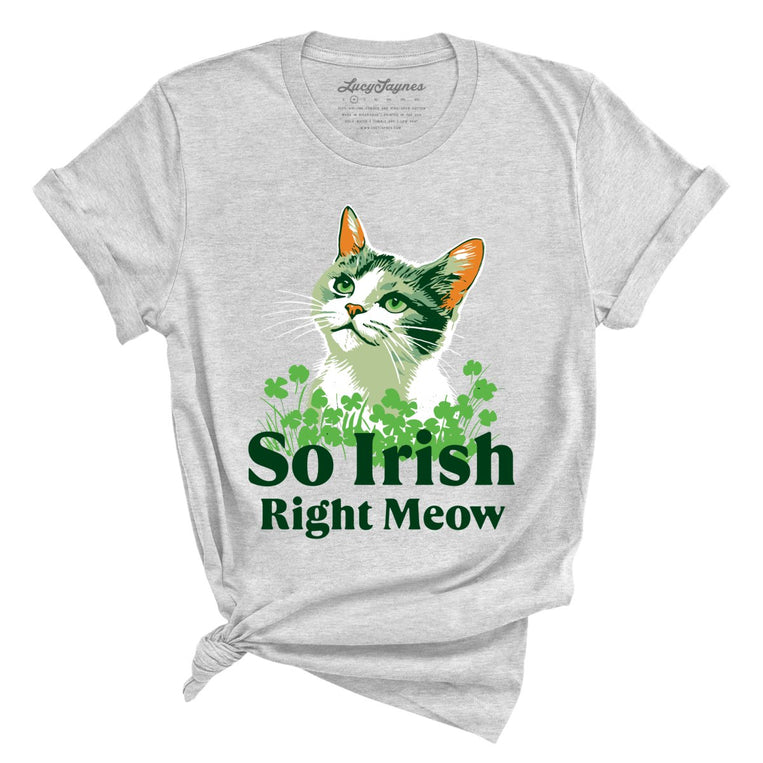 So Irish Right Meow Graphic Tee - Athletic Heather