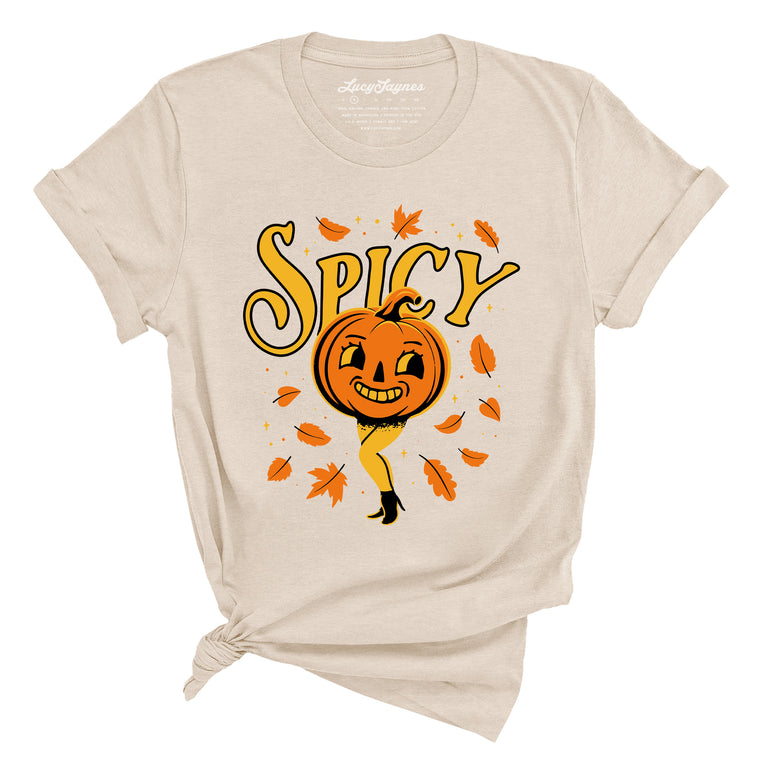 Spicy Pumpkin Graphic Tee - Soft Cream