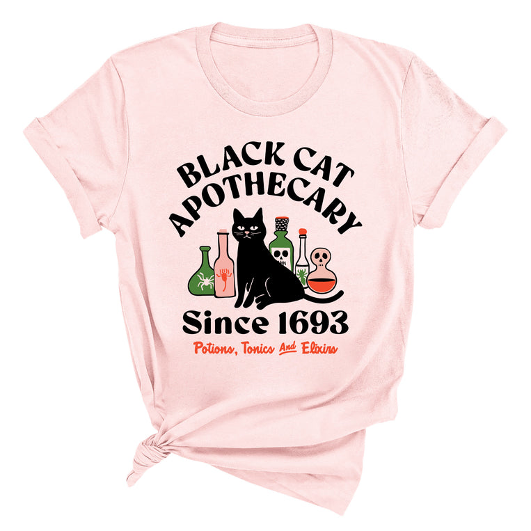 Black Cat Apothecary Graphic Tee - Soft Pink