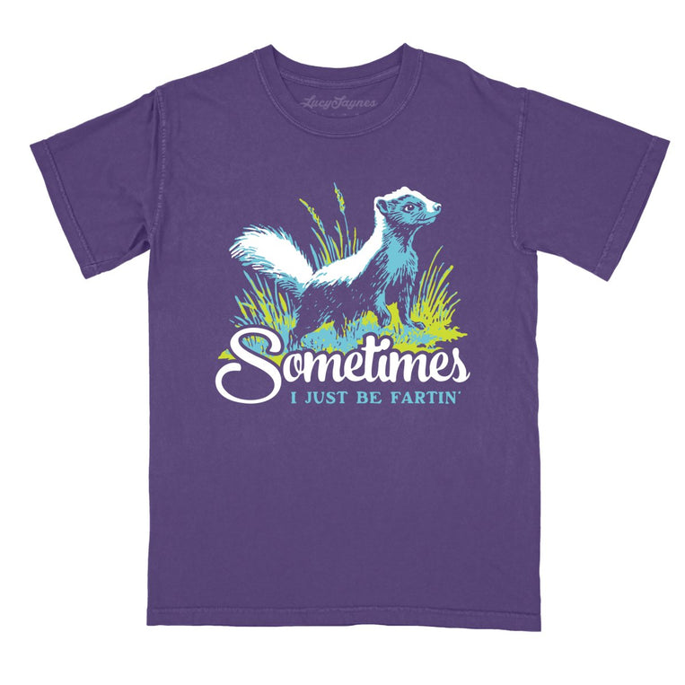 Sometimes I Just Be Fartin' Comfort Colors Graphic Tee - Grape