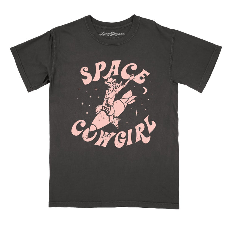 Space Cowgirl Comfort Colors Graphic Tee - Pepper