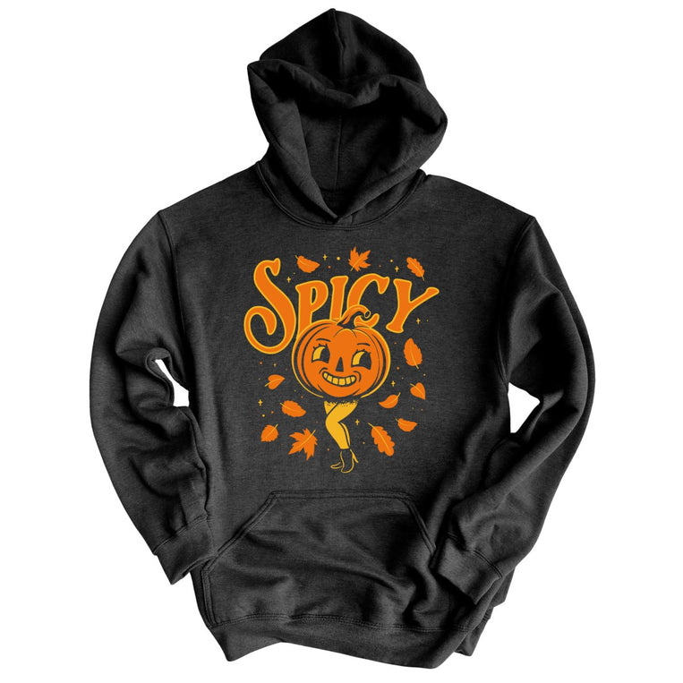 Spicy Pumpkin Graphic Hoodie - Charcoal Heather