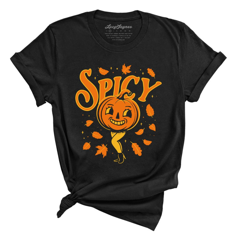 Spicy Pumpkin Graphic Tee - Black