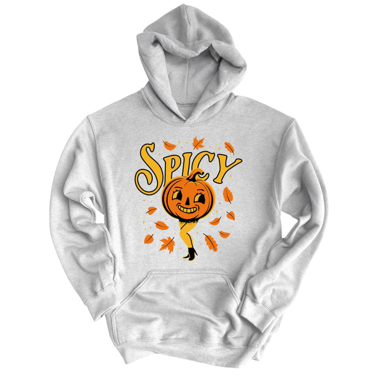 Spicy Pumpkin Graphic Hoodie - Grey Heather